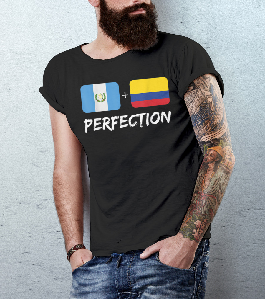 Guatemalan Flag Plus Colombian Flag Equals Perfection T-Shirt