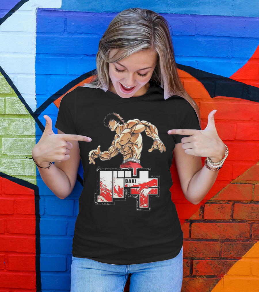 Baki Otaku Muscle Fighter Anime Character T-Shirt