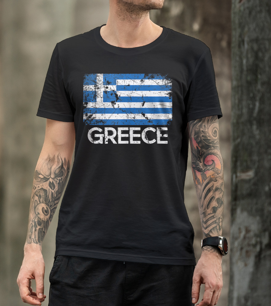 Greece Vintage Flag Greek Design Made In Greece T-Shirt