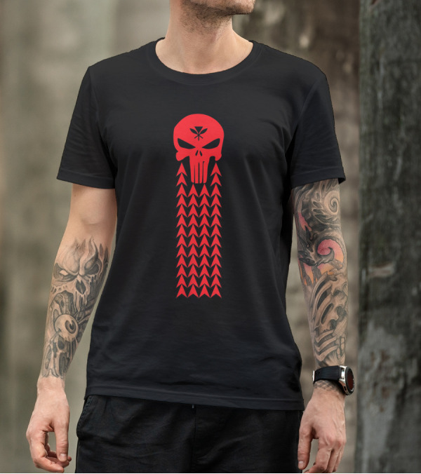 Hawaiian Islands Tribal Hawaii Punisher Skullái T-Shirt