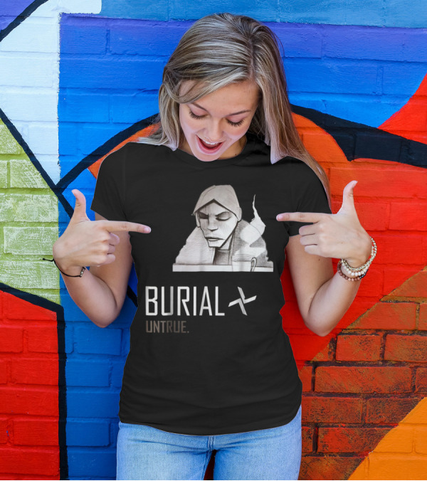 Burial Untrue Monochrome Hoodie Smoking Character T-Shirt