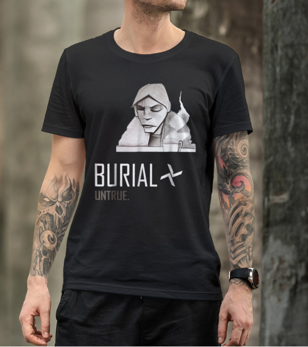 Burial Untrue Monochrome Hoodie Smoking Character T-Shirt
