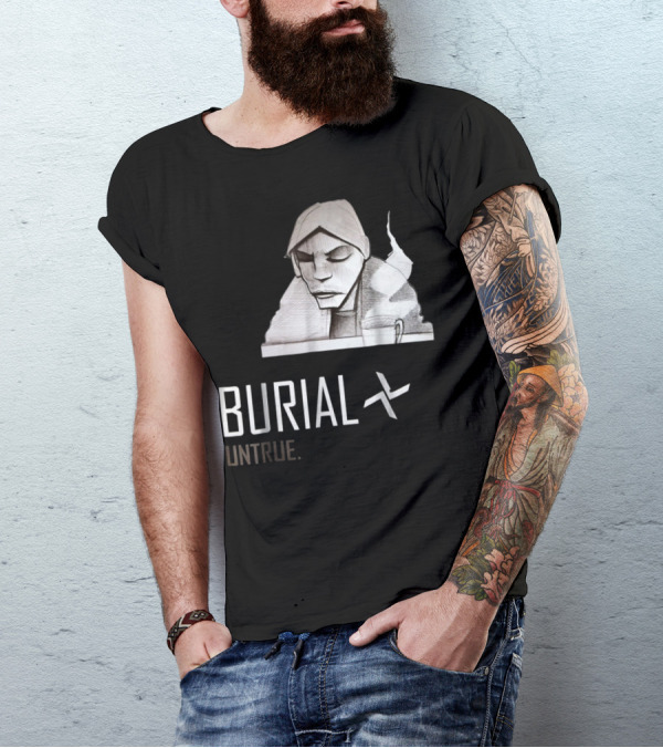 Burial Untrue Monochrome Hoodie Smoking Character T-Shirt