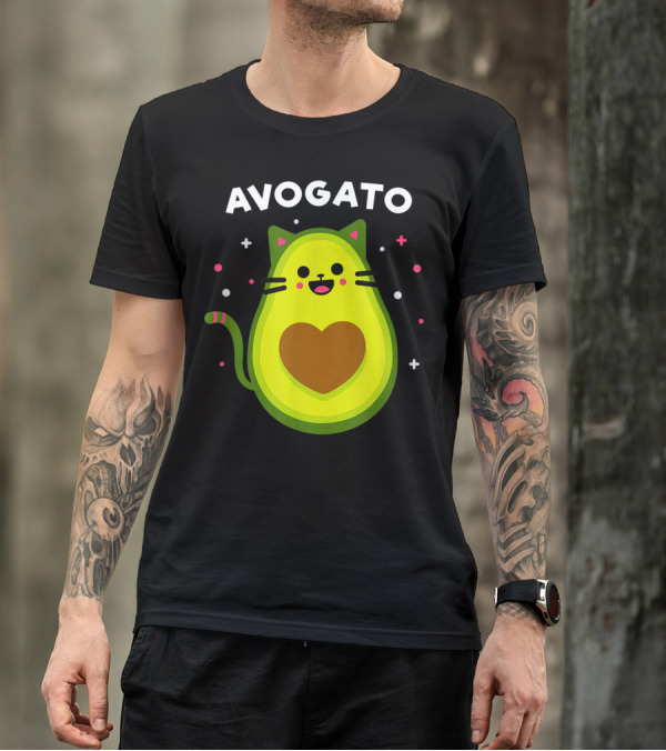 Avogato Cat Avocado Lover Cute Cat Avogato T-Shirt