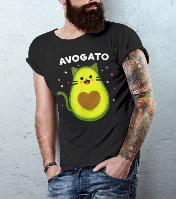 Avogato Cat Avocado Lover Cute Cat Avogato T-Shirt