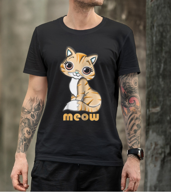 Meow Cutie Cat Adorable Feline T-Shirt