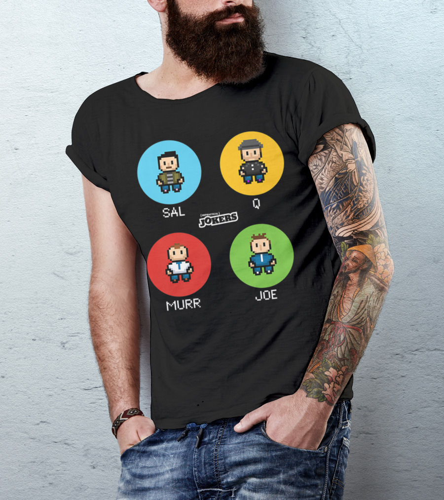 Sal Q Murr Joe Impractical Jokers Pixel T-Shirt