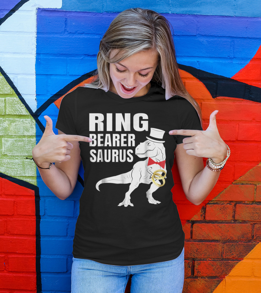 Ring Bearer Saurus Dinosaur Rex Wedding Party T-Shirt