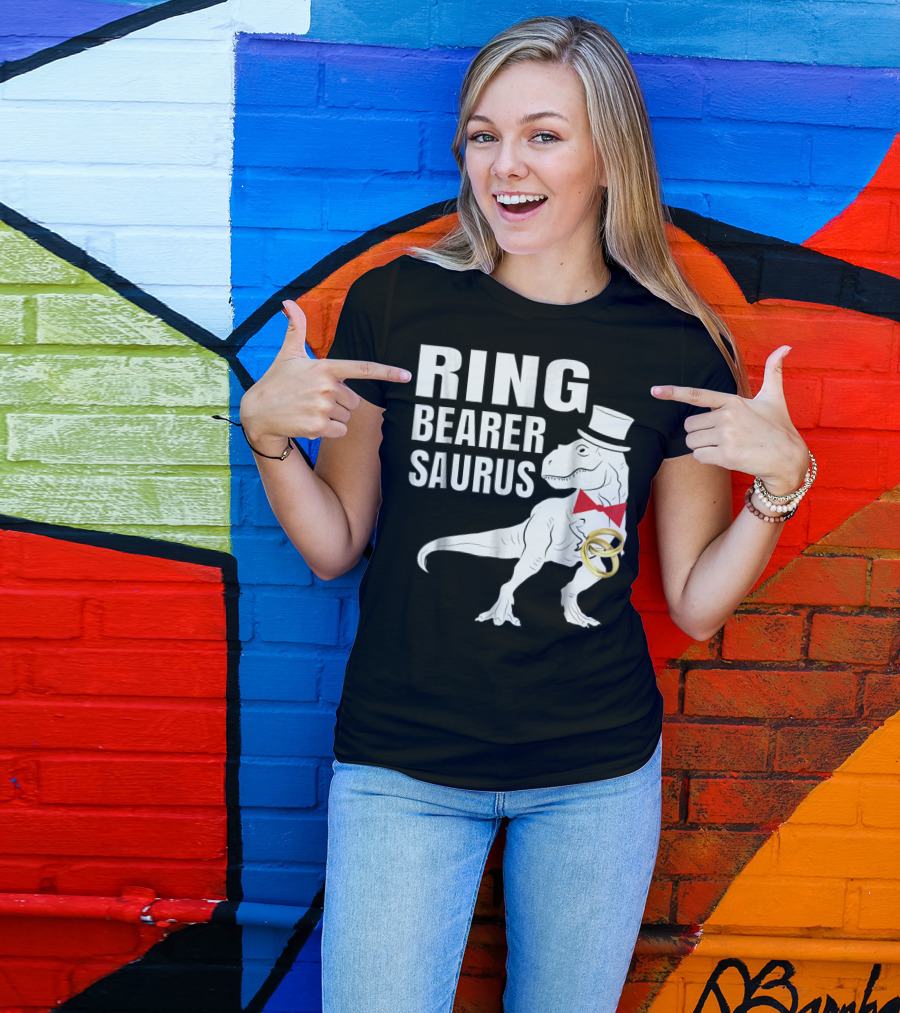Ring Bearer Saurus Dinosaur Rex Wedding Party T-Shirt