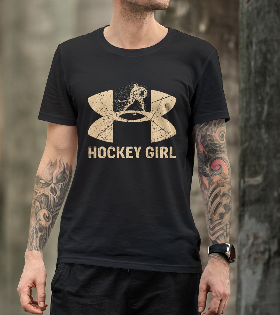 Hockey Girl Under Armour Style T-Shirt