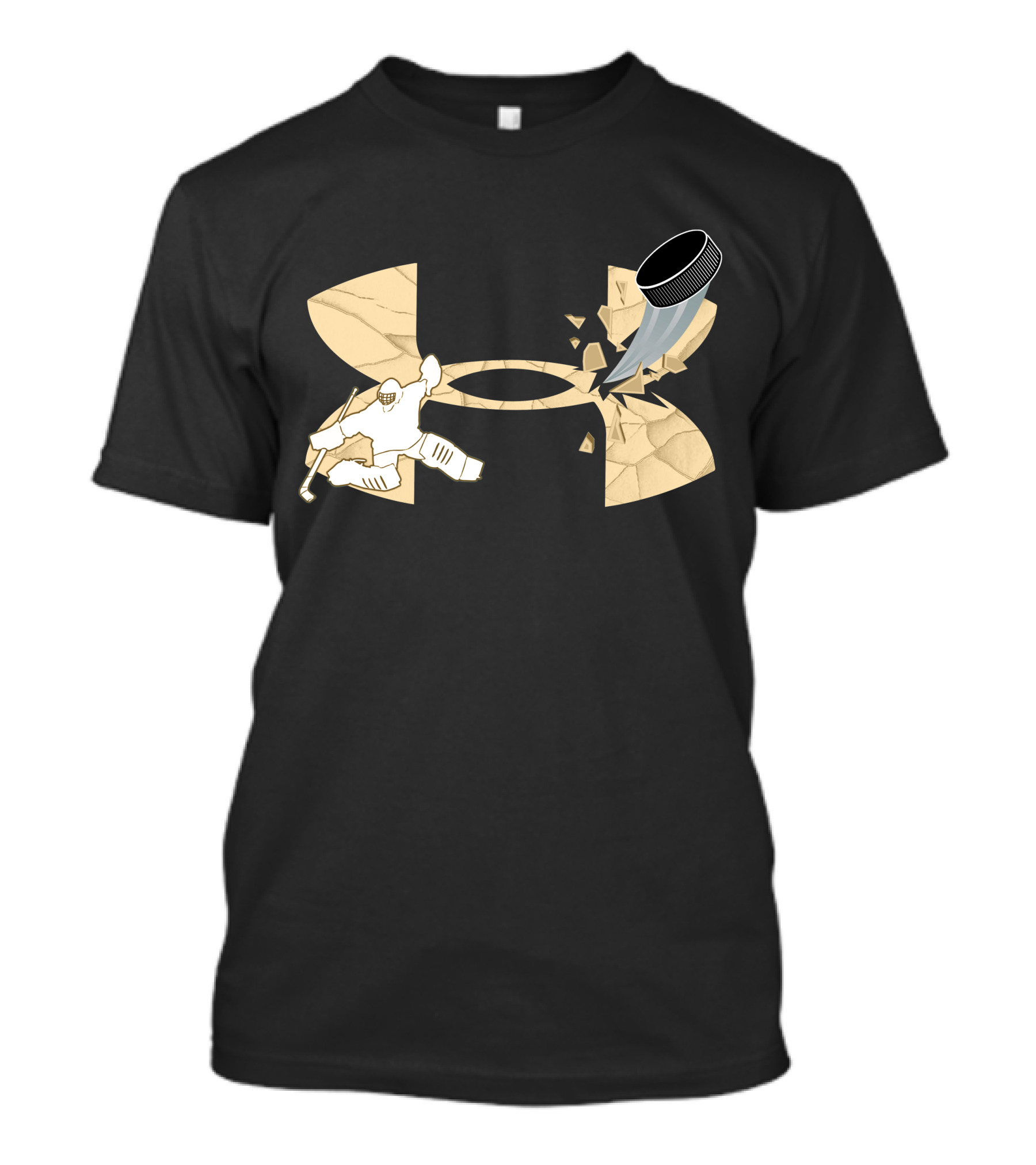 Under Armour HK181102 Hockey Goalie And Puck T-Shirt