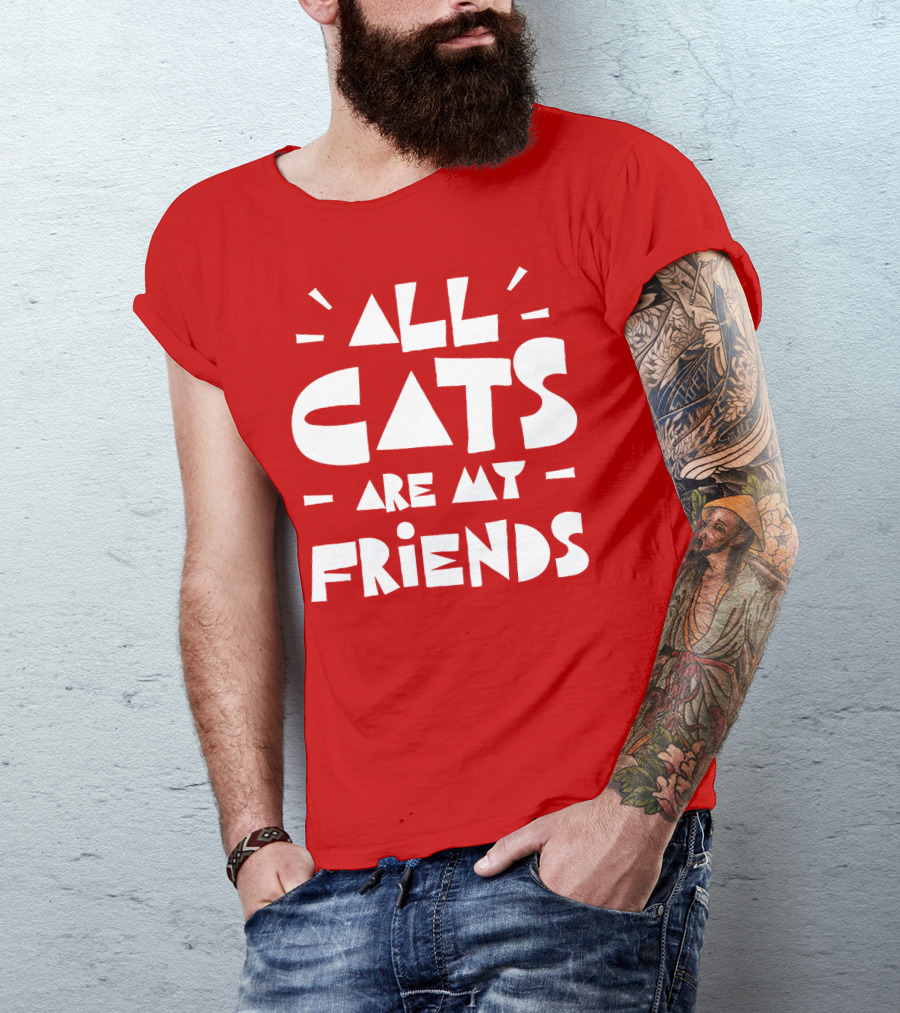 All Cats Are My Friends Cat Lover T-Shirt