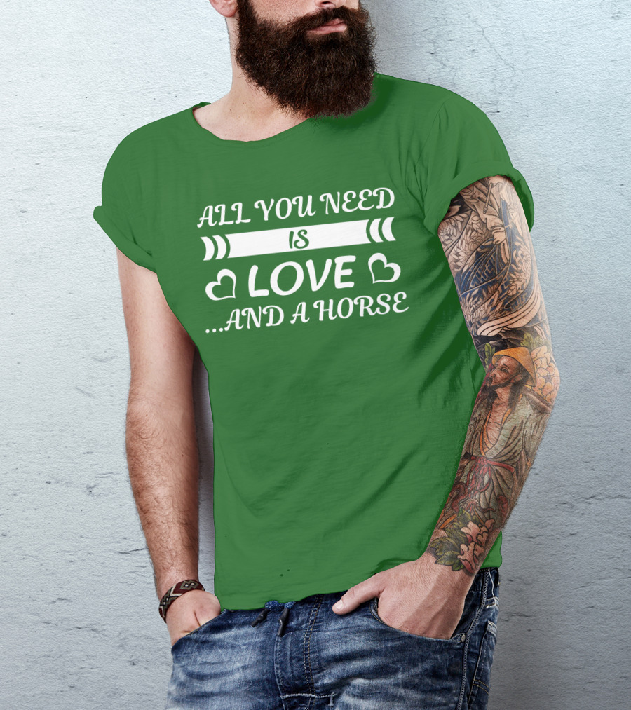 All You Need Is Love And A Horse All I Want For Christmas Are Gains T-Shirt
