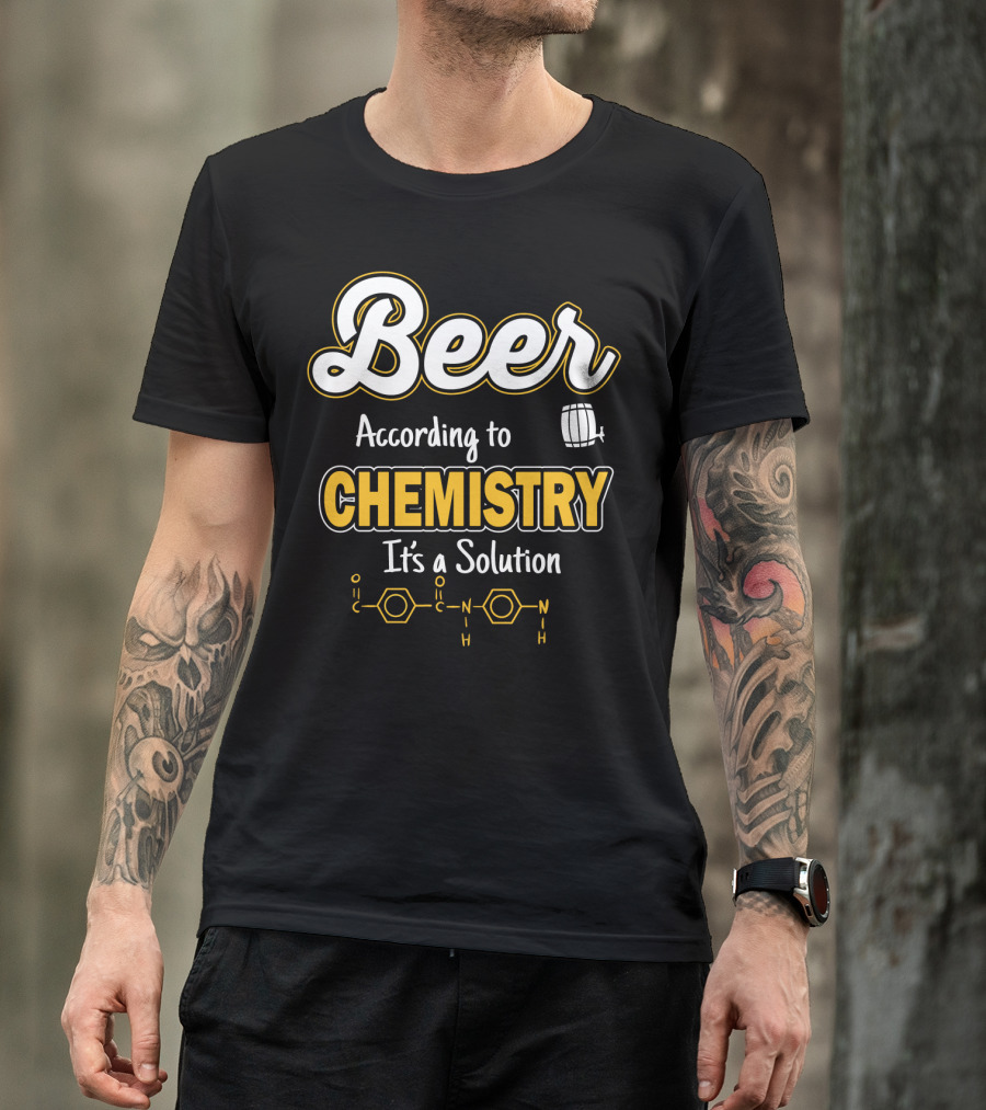 Beer Chemistry Solution With Molecular Structure T-Shirt