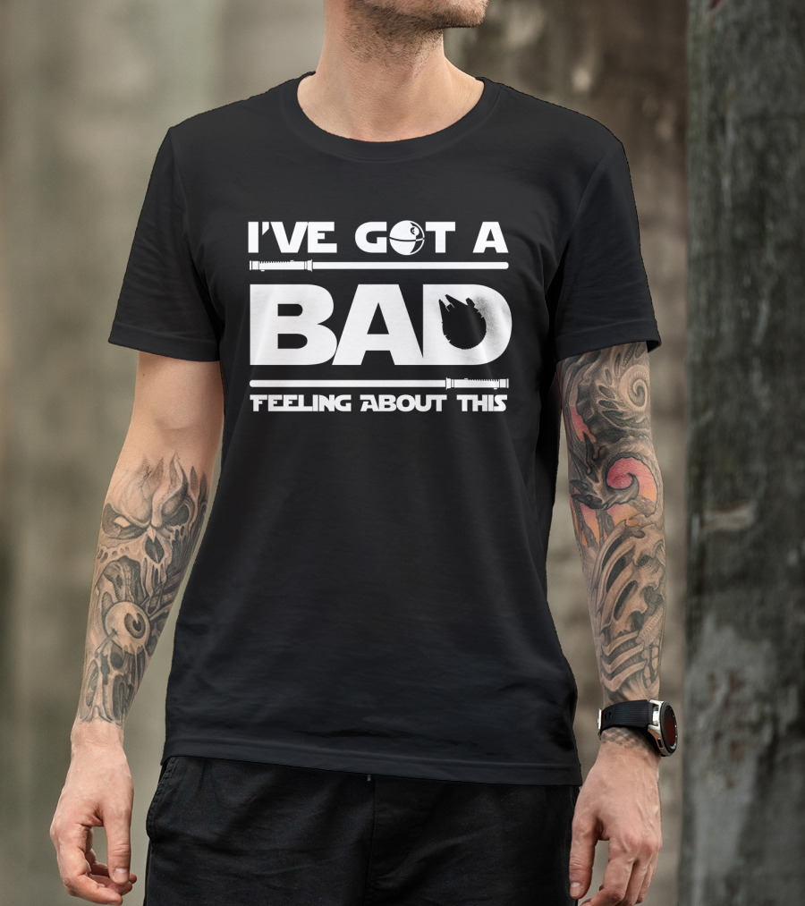 I've Got A Bad Feeling About This Star Wars Millennium Falcon Death Star Lightsaber T-Shirt