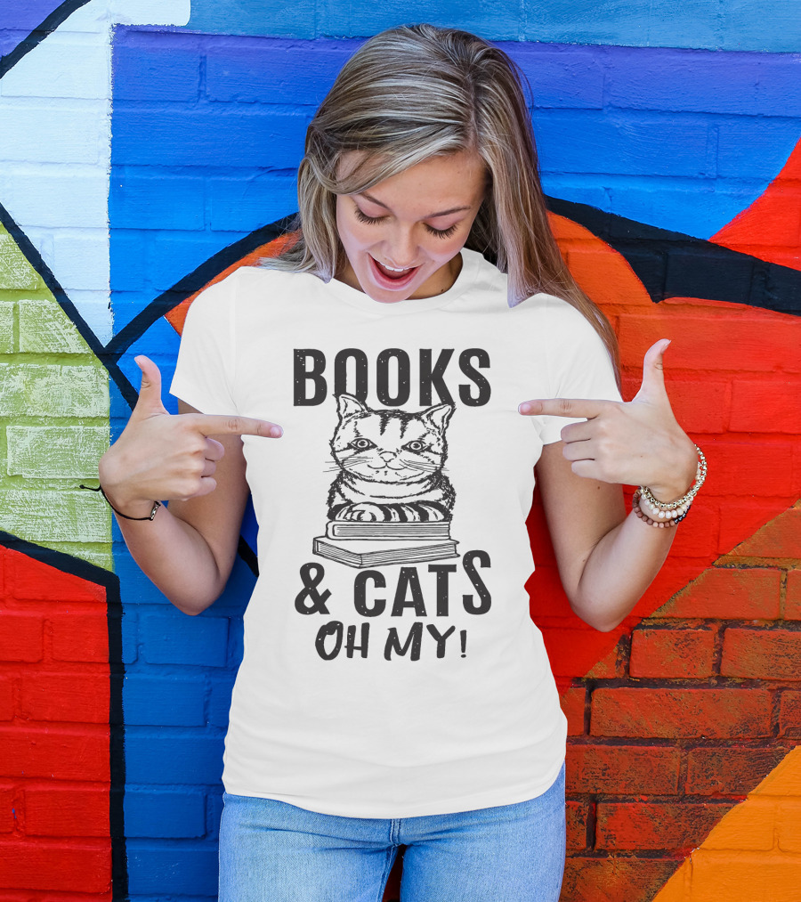 BOOKS And CATS OH MY T-Shirt