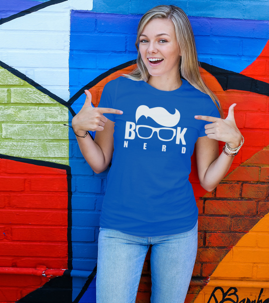 Book Nerd Glasses And Hair Silhouette T-Shirt