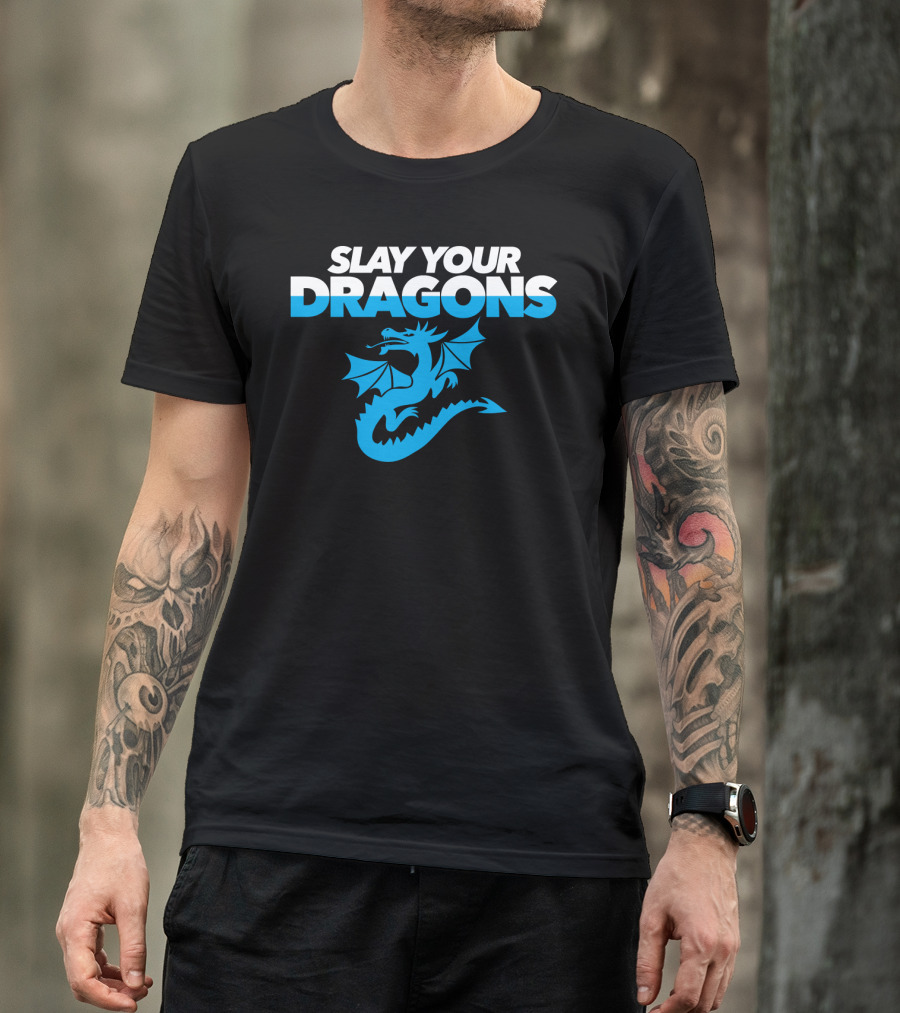 SLAY YOUR DRAGONS Blue Dragon T-Shirt