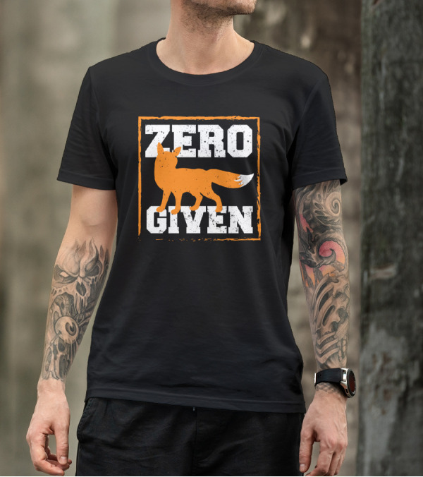 Zero Fox Given Block Style Fox T-Shirt