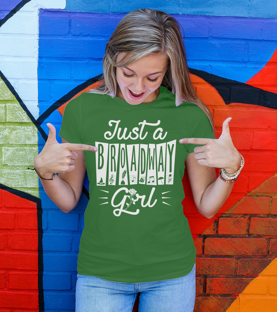Just A Broadway Girl Wizard Music Rose Notes T-Shirt