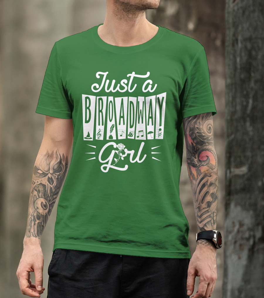 Just A Broadway Girl Wizard Music Rose Notes T-Shirt