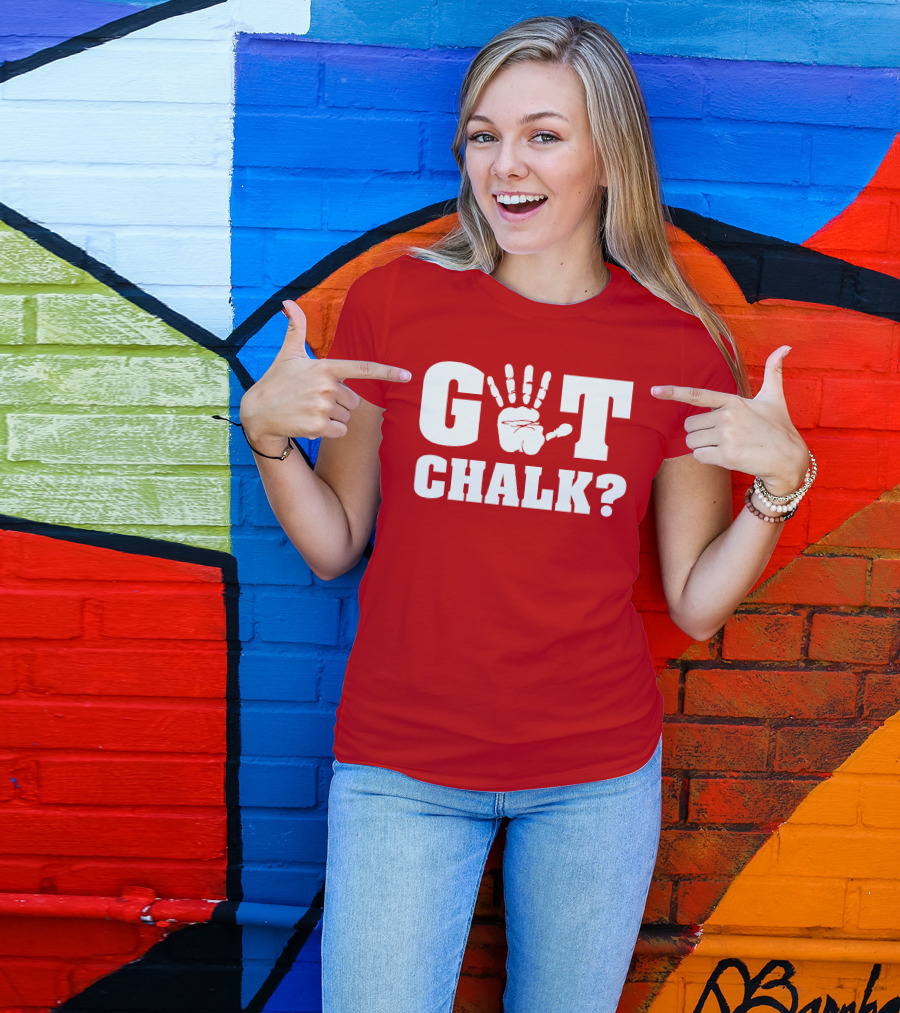 Got Chalk Question Handprint Motif T-Shirt
