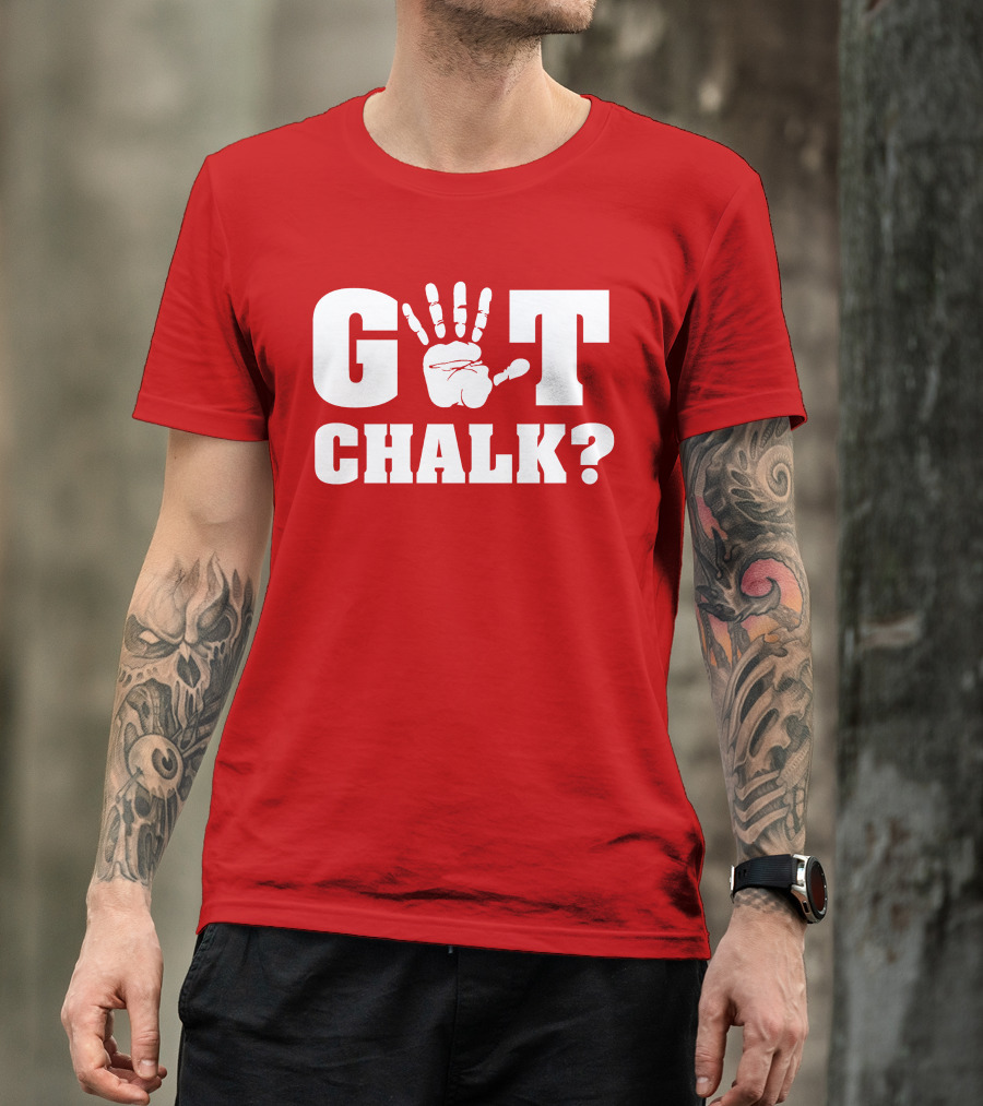Got Chalk Question Handprint Motif T-Shirt