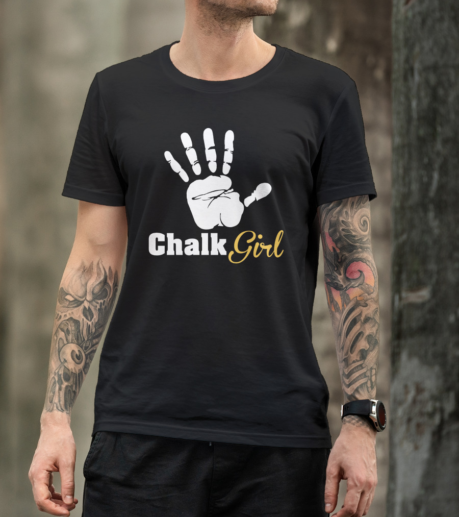 Chalk Handprint Climbing Chalk Girl T-Shirt