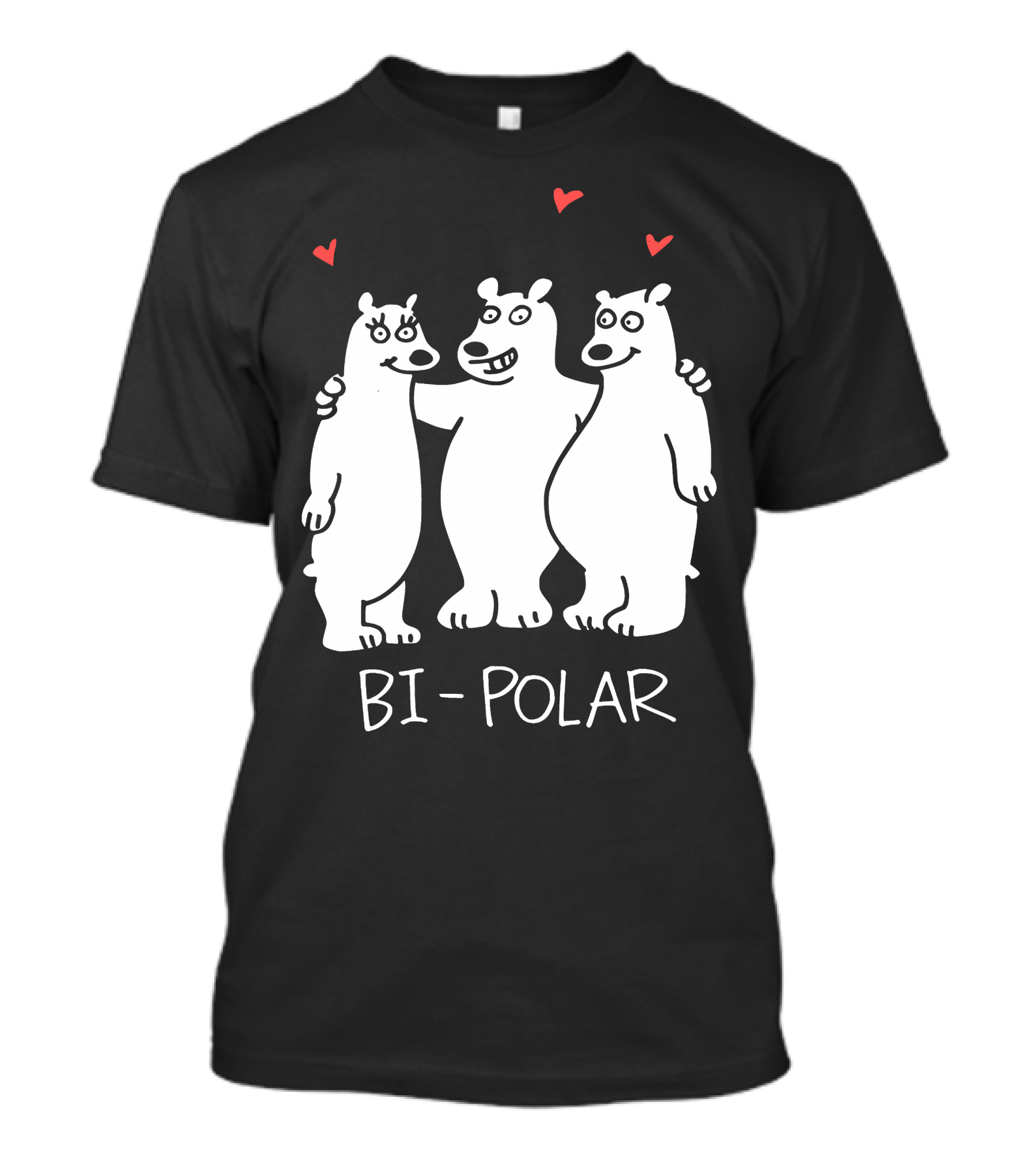 Bi Polar Bears With Hearts T-Shirt