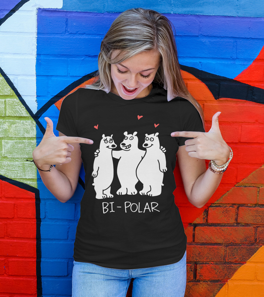 Bi Polar Bears With Hearts T-Shirt