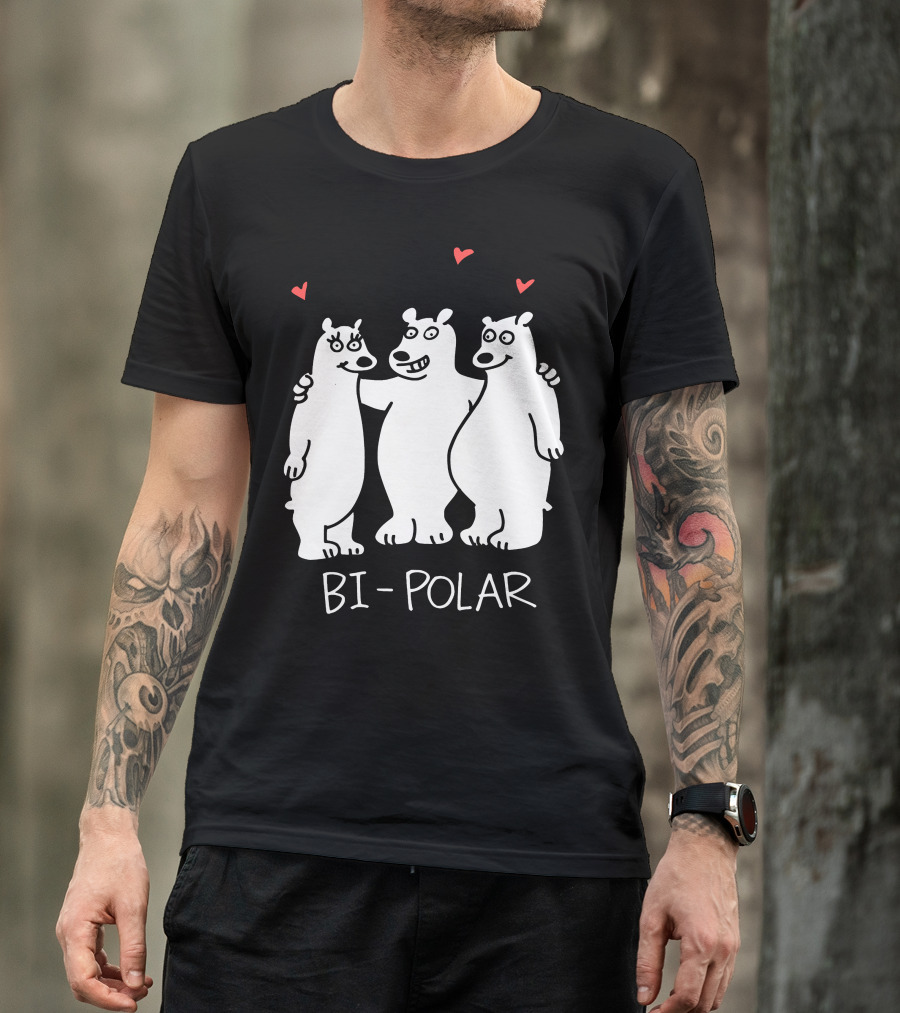 Bi Polar Bears With Hearts T-Shirt