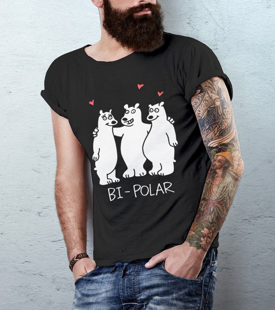 Bi Polar Bears With Hearts T-Shirt