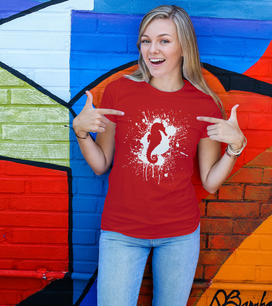 Seahorse Splatter T-Shirt