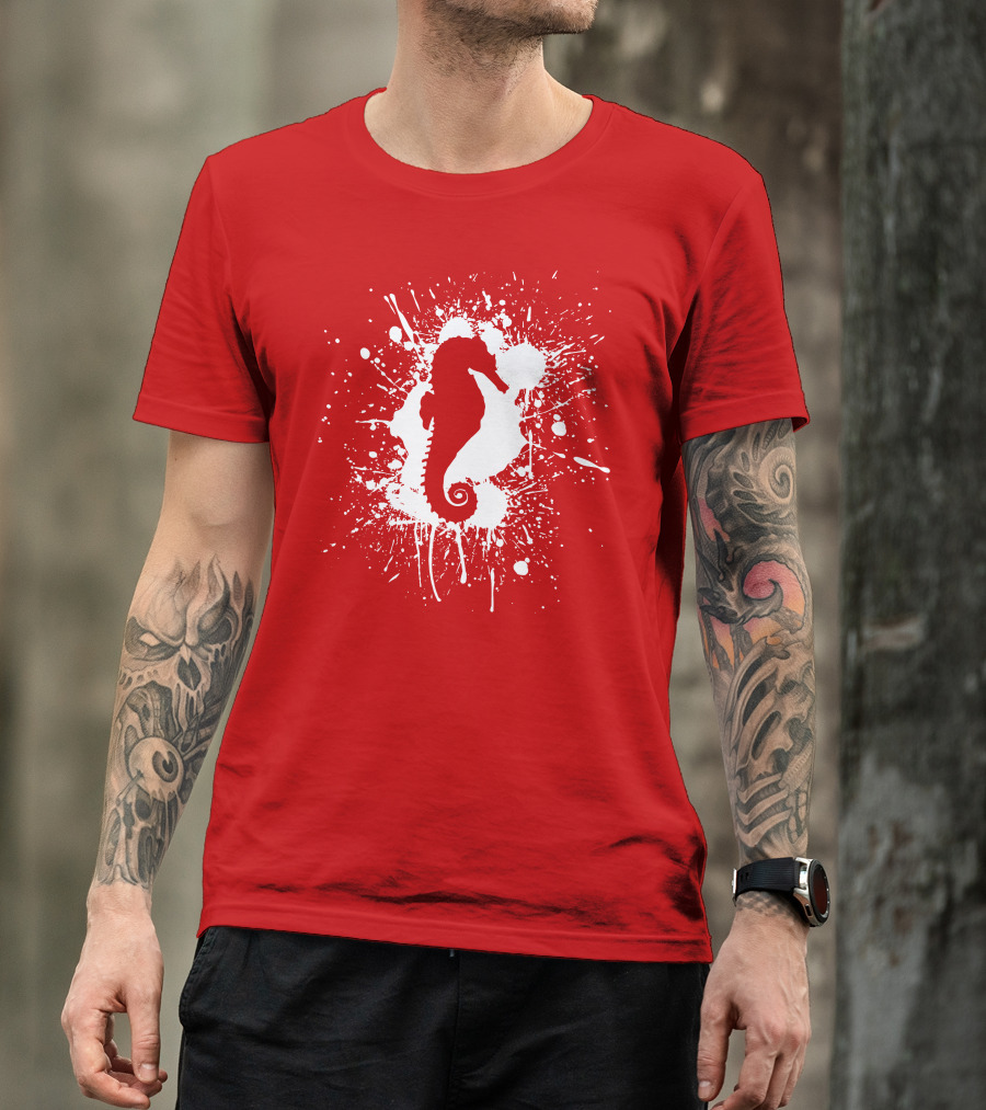 Seahorse Splatter T-Shirt