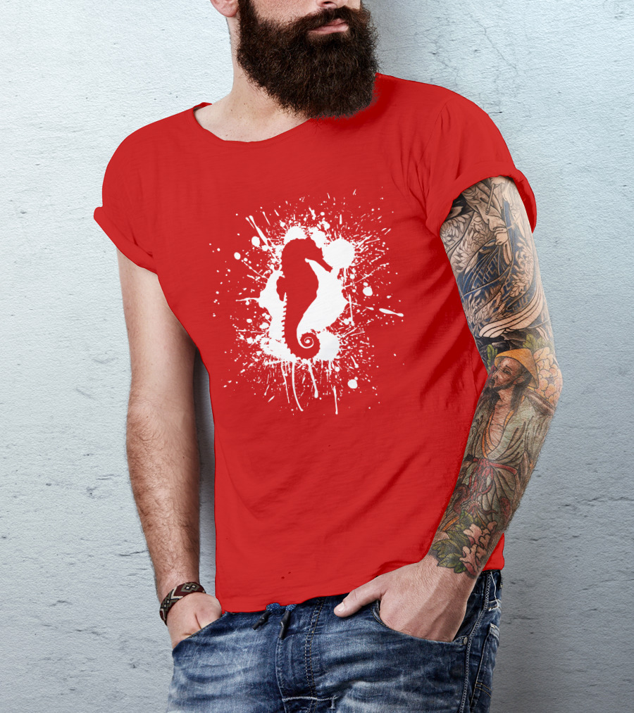Seahorse Splatter T-Shirt