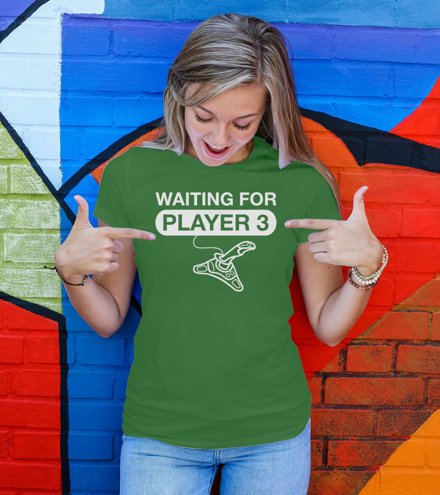 WAITING FOR PLAYER 3 Gaming Joystick T-Shirt
