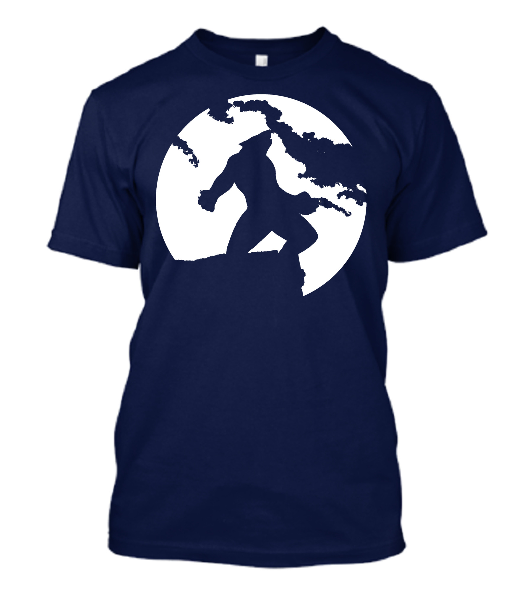 Wolf Standing Boldly Against The Moon Edge T-Shirt