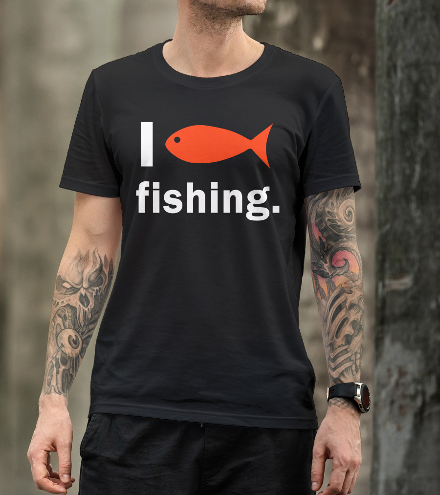 I Heart Fishing Red Fish T-Shirt