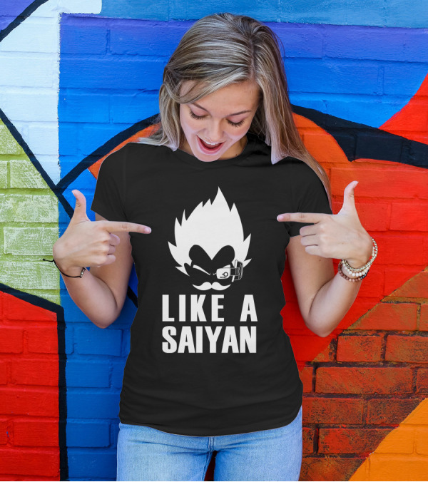 Like A Saiyan Iconic Super Saiyan Power髭 T-Shirt