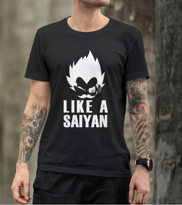 Like A Saiyan Iconic Super Saiyan Power髭 T-Shirt