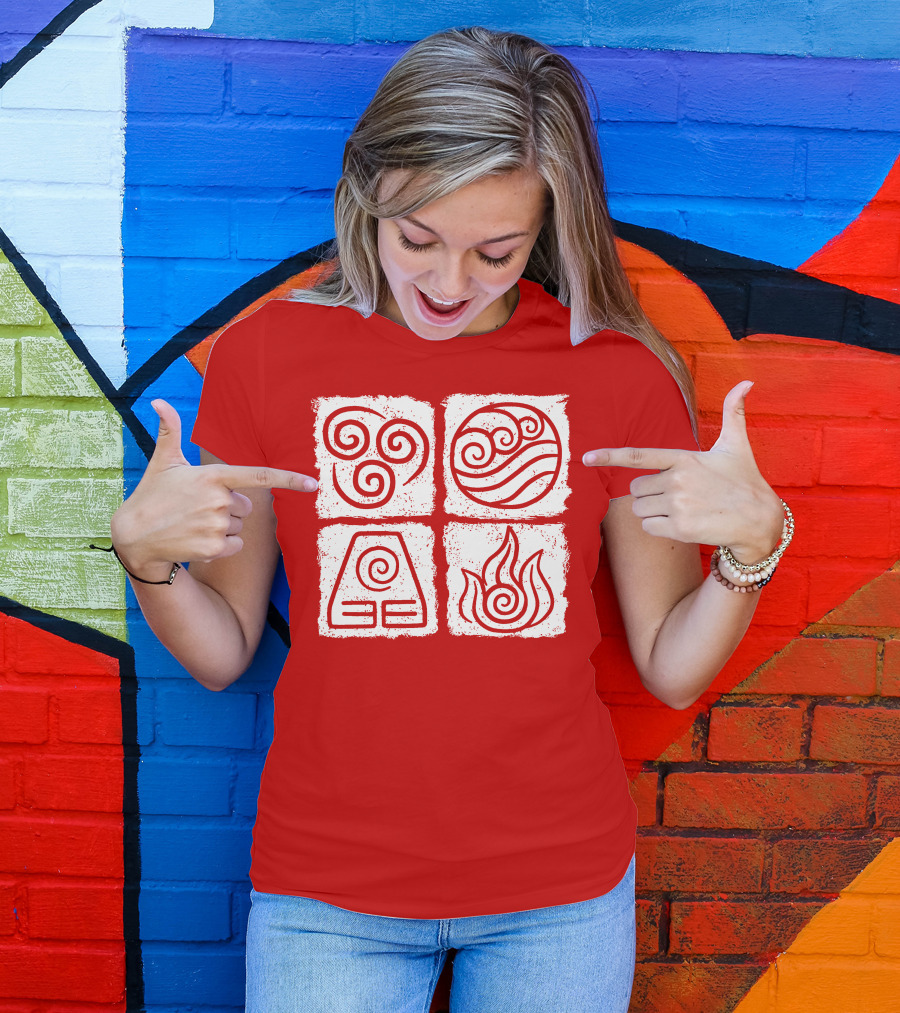 Avatar Air Water Earth Fire Elements T-Shirt