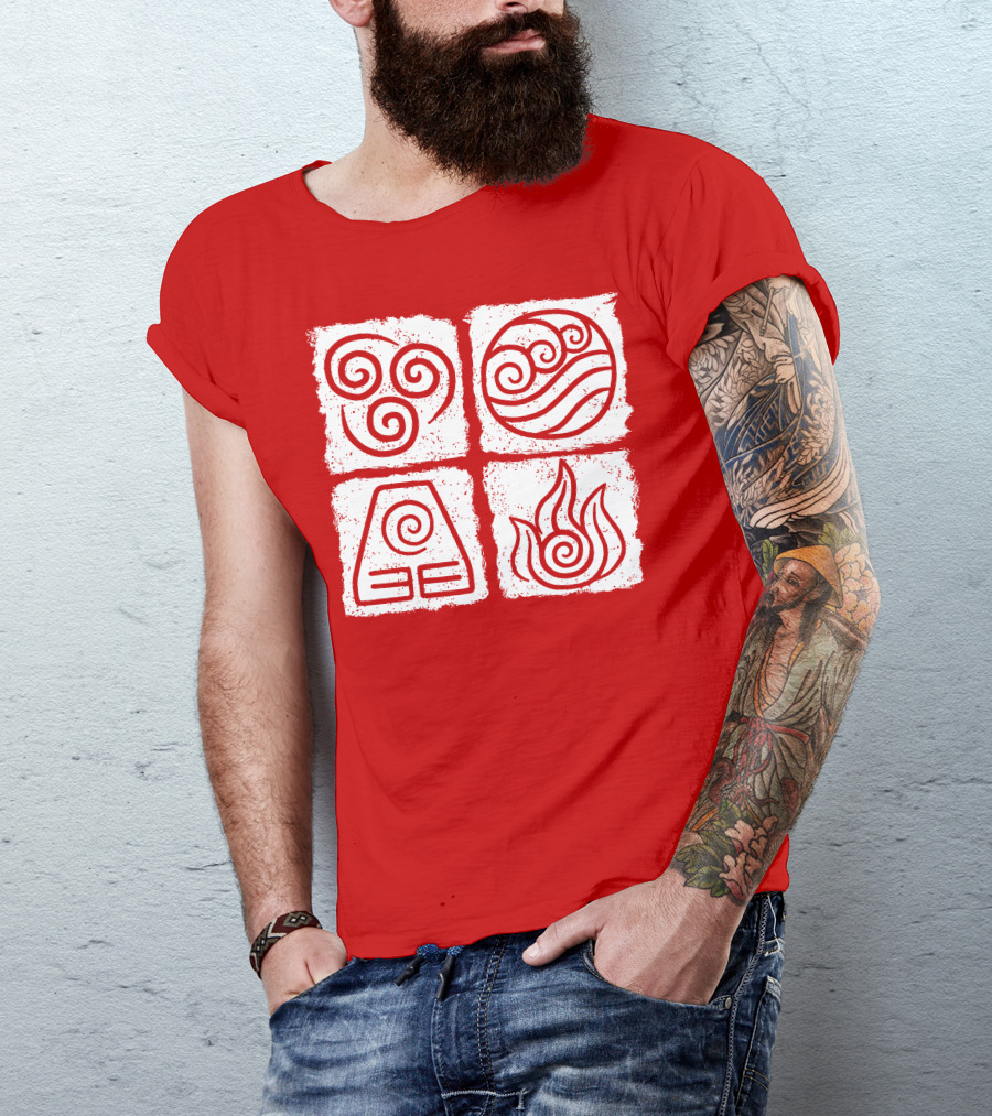 Avatar Air Water Earth Fire Elements T-Shirt
