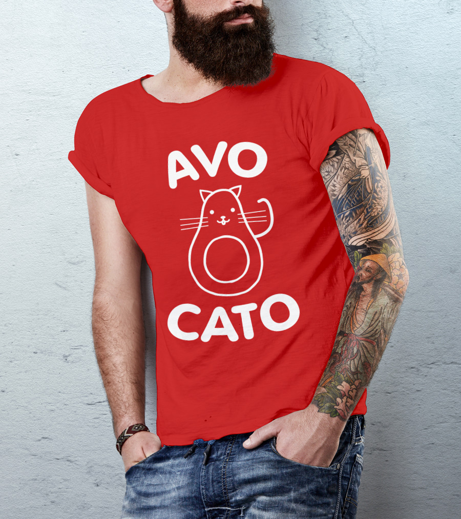 AVO CATO Cat Avocado Pun T-Shirt