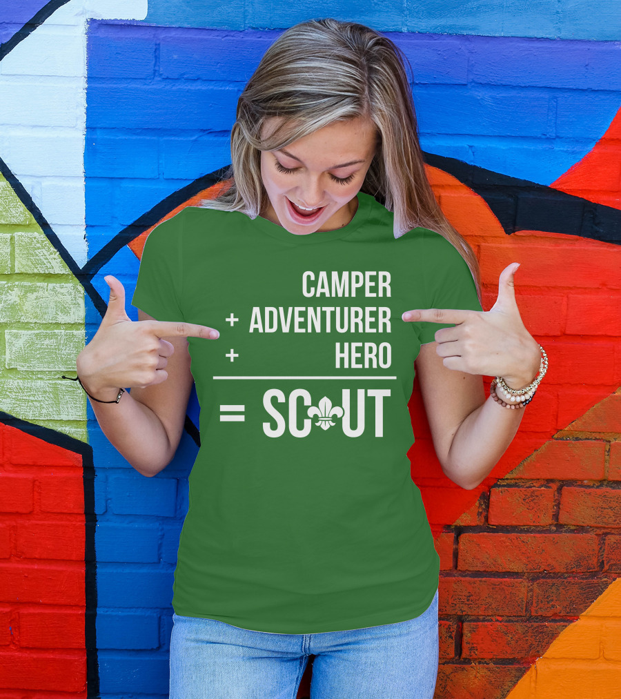 Camper Adventurer Hero Scout Fleur-de-Lis T-Shirt
