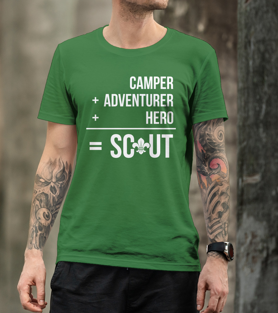 Camper Adventurer Hero Scout Fleur-de-Lis T-Shirt