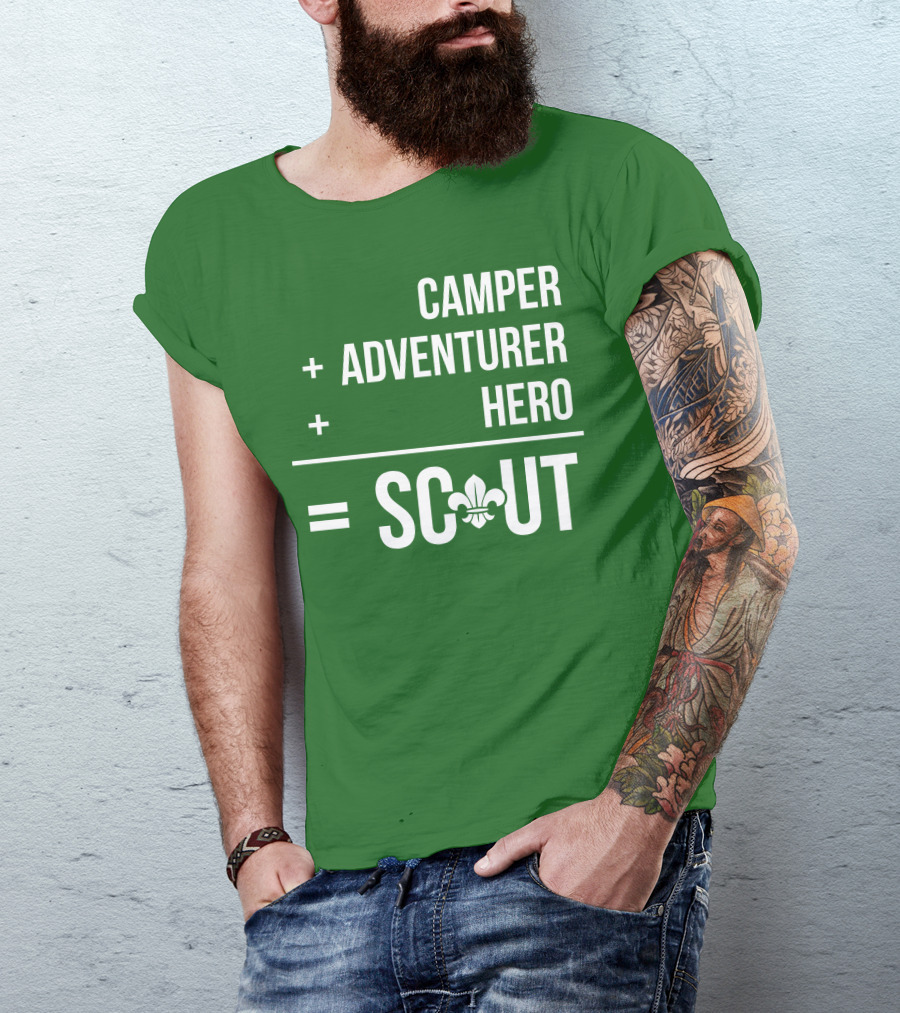 Camper Adventurer Hero Scout Fleur-de-Lis T-Shirt