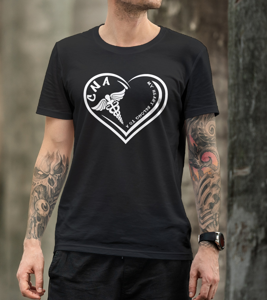 CNA My Heart Belongs To A Caduceus Heart T-Shirt