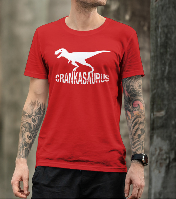 Crankasaurus Dinosaur Logo Parody T-Rex T-Shirt