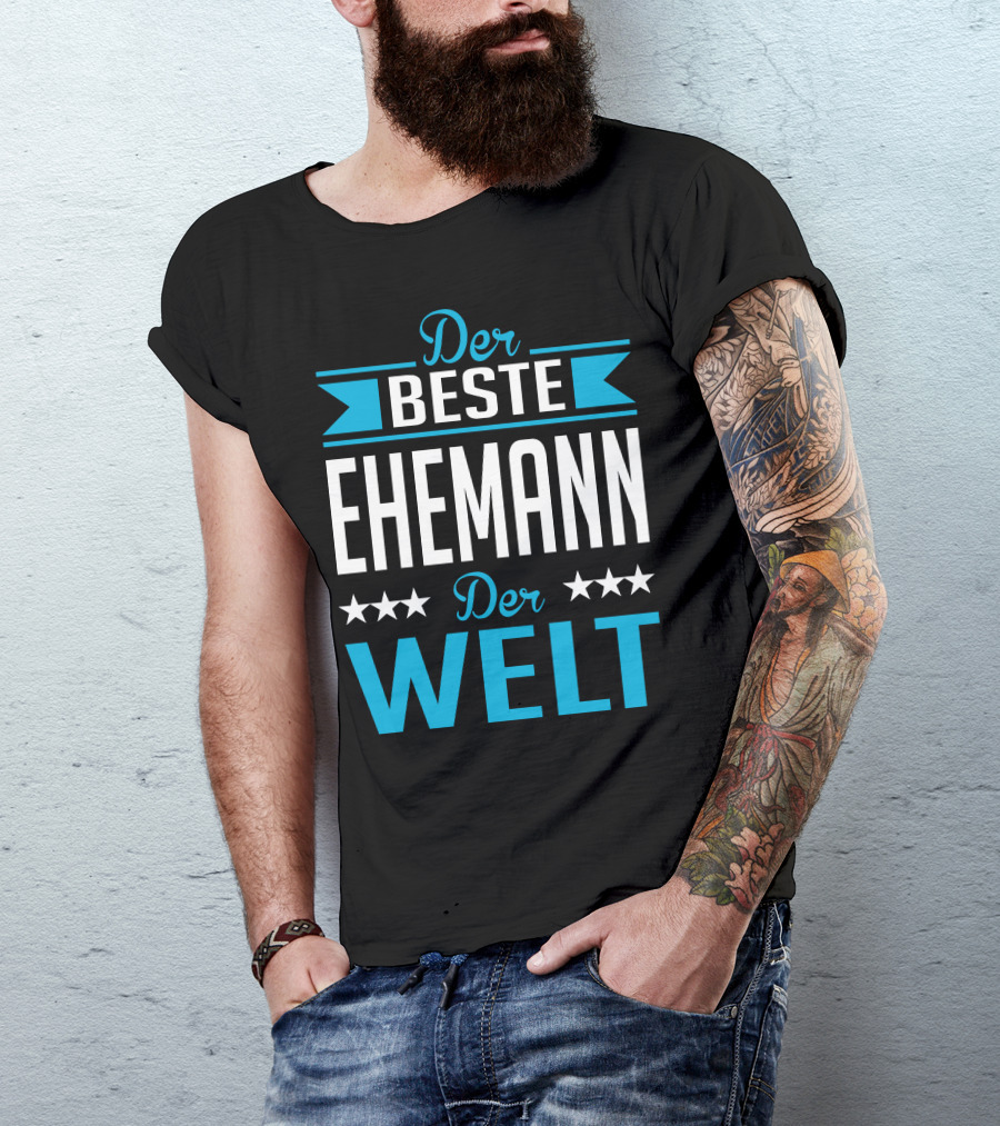 Der Beste Ehemann Der Welt Sterne Banner T-Shirt