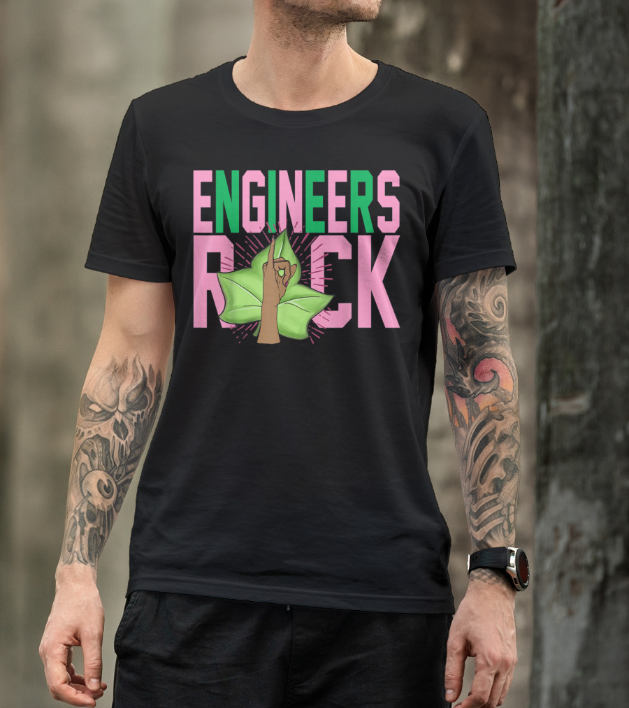 Engineers Rock 1908 Pink And Green Aka Sorority T-Shirt